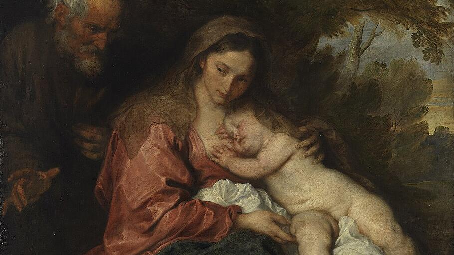 Heilige Familie in einer Landschaft, van Dycks