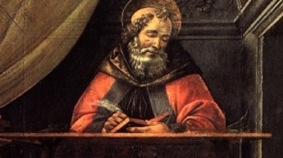 Heilige Augustinus konnte seine Texte noch nicht eintippen