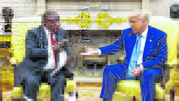 Südafrikas Staatschef Cyril Ramaphosa bei Donald Trump