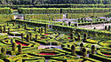 Der Garten von Schloss Villandry an der Loire.