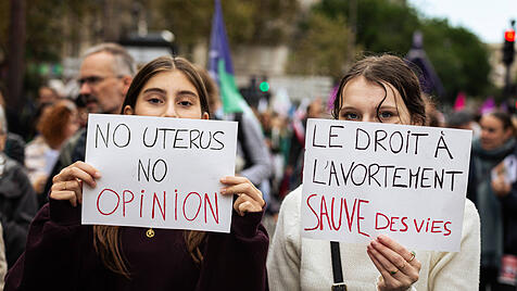 Demonstration von Abtreibungsbefürwortern am International Safe Abortion Day in Paris