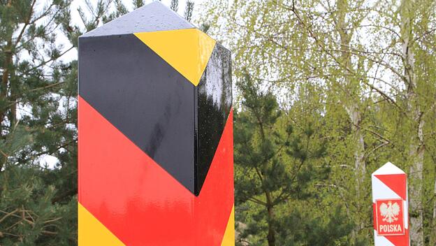 Blick auf den deutsch-polnischen Grenzübergang in Ahlbeck (Vorpommern-Greifswald)