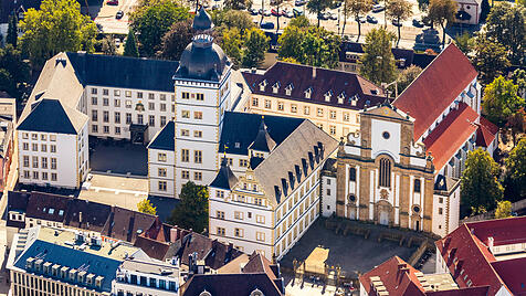 Luftbild, Gebäudeensemble der Paderborner Studienstiftung