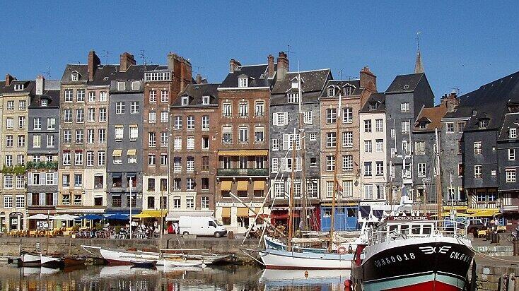 Honfleur, an der Mündung der Seine gelegene Stadt mit seinem Vieux Bassin