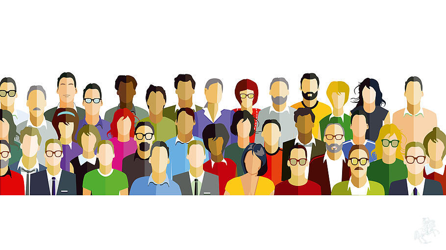 Illustration einer Gruppe Menschen