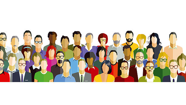 Illustration einer Gruppe Menschen