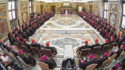 Im Sala Clementina übernahm Papst Franziskus die Rolle des Bußpredigers