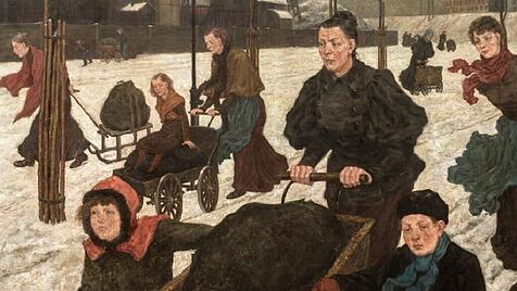 "Kohlenfuhren" von Hans Baluschek