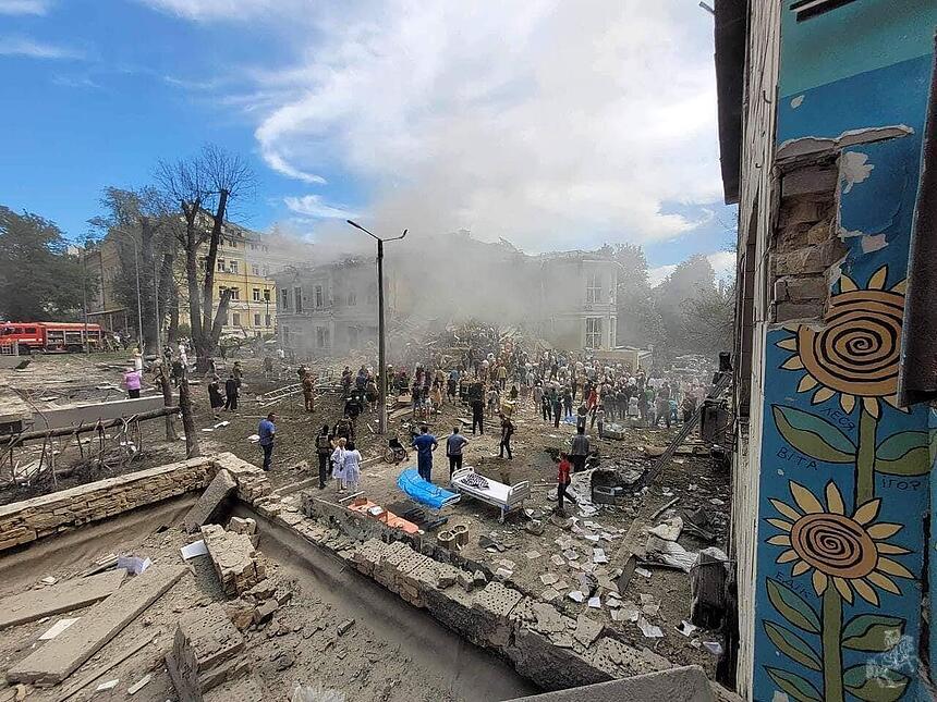Raketenangriffe auf die Ukraine