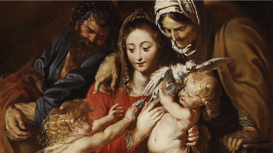 Jesus war Teil einer Familie. Gemälde von Rubens.