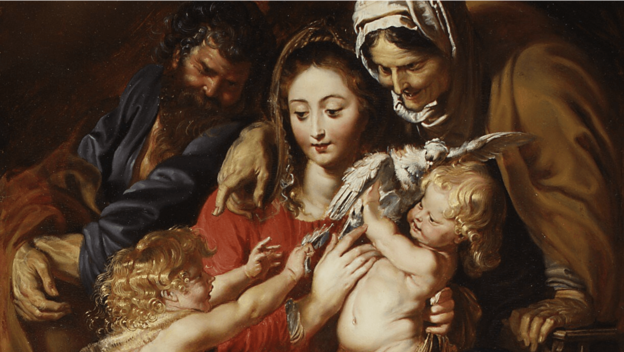 Jesus war Teil einer Familie. Gemälde von Rubens.