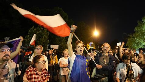 Protest für Medienfreiheit in Polen