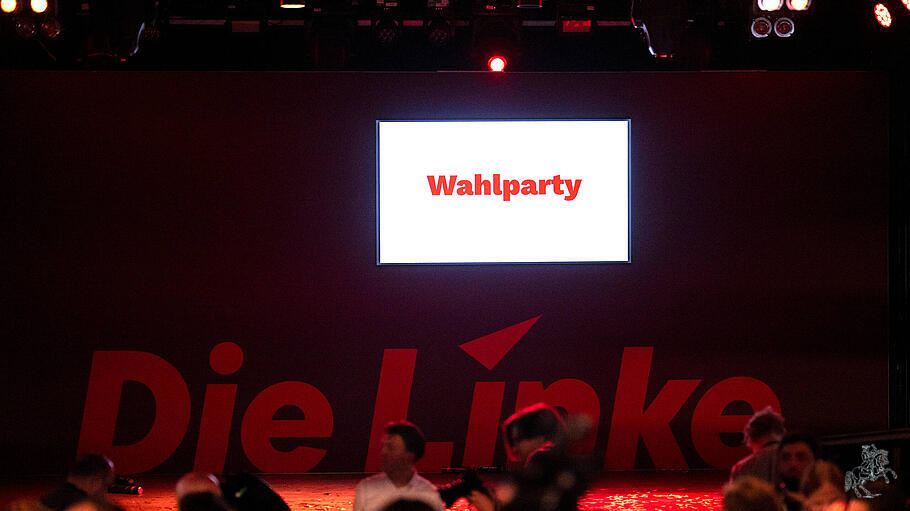 Die Linke bei einer Wahlparty