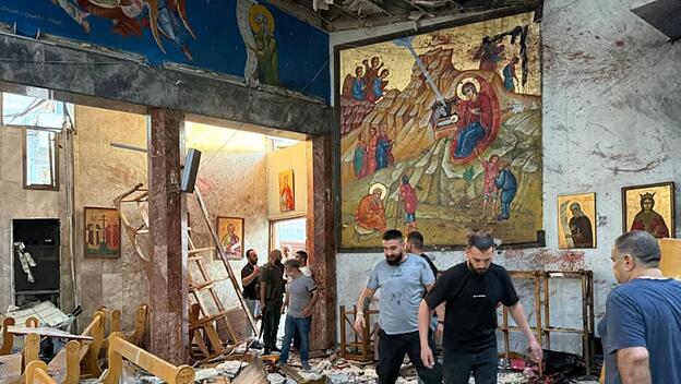 St. Elias in Damaskus nach dem Terroranschlag