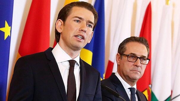 Kanzler Sebastian Kurz mit dem neuen Vizekanzler Heinz-Christian Strache von der FPÖ