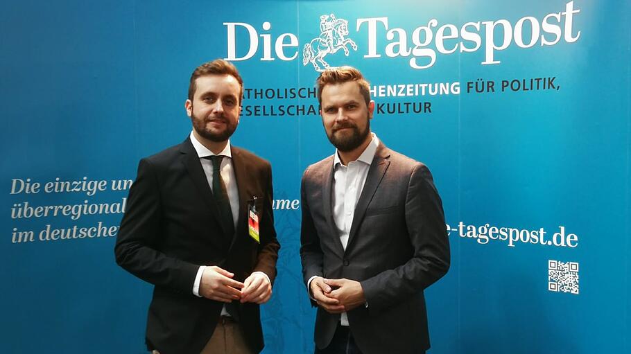 "Tagespost"-Chefredakteuer Oliver Maksan und Andreas Thonhauser von ADF International