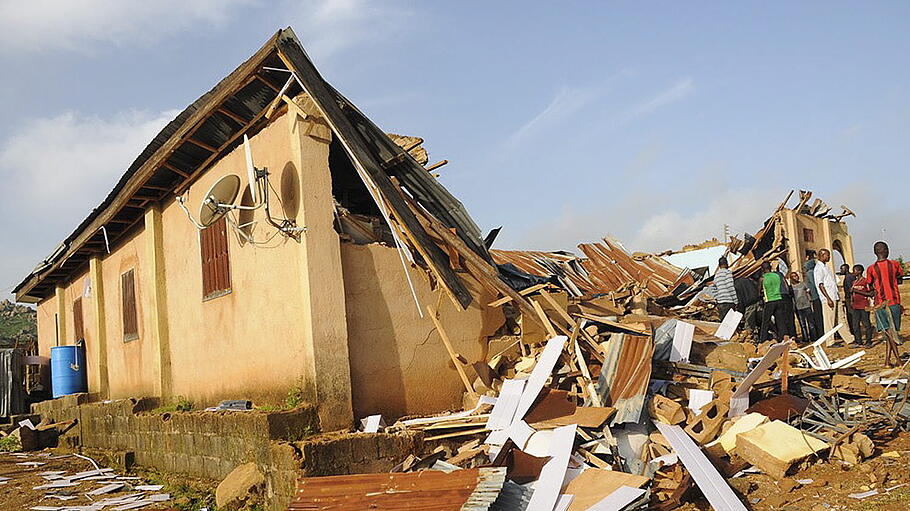 Aftermath of church blast in Nigeria
