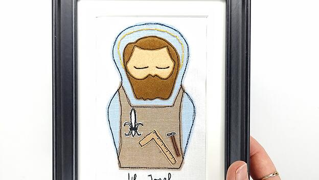Ein Heiligenbild des heiligen Josef