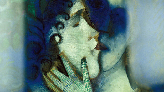Die Liebenden in Blau von Marc Chagall