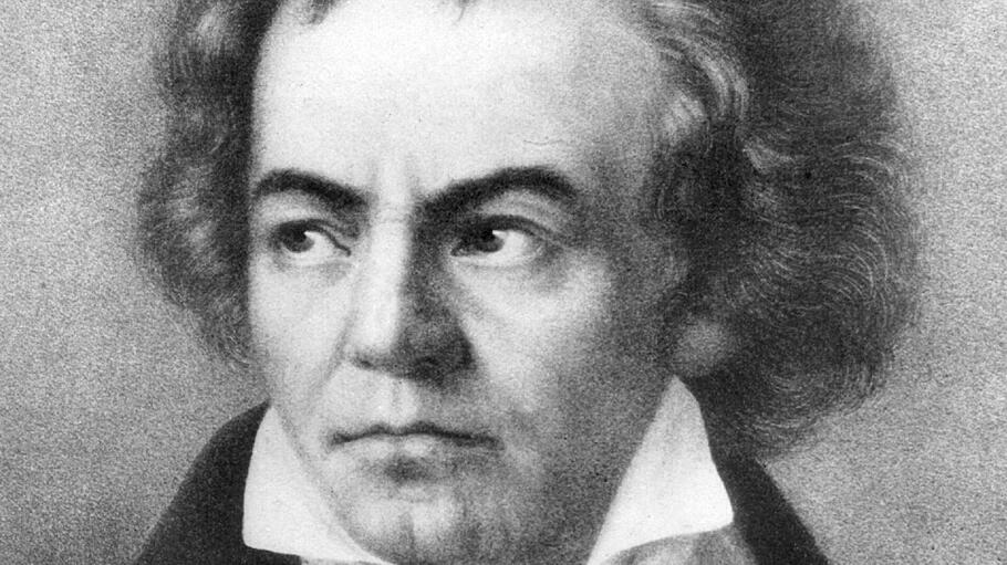 Ludwig van Beethoven auf einer zeitgen&ouml;ssischen Darstellung