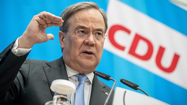 Armin Laschet spricht bei einer Pressekonferenz nach der Sitzung des CDU-Präsidiums.