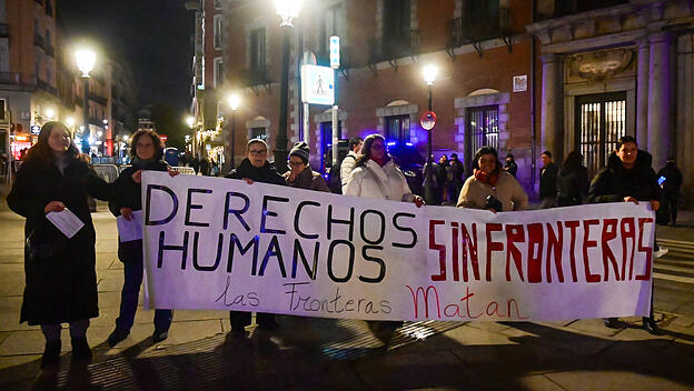 Demonstration in Madrid für ein Menschenrecht auf Migration