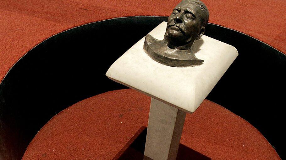 Death mask of Soviet dictator Josef Stalin is exhibited inside Stalin's museum in his hometown of Gori