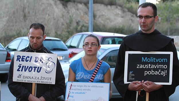 New prayer initiative campaign 40 Days for Life 23 09 2015 Croatia Split New prayer initiative