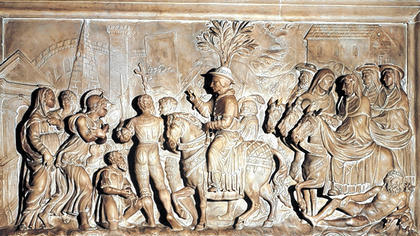 Hadrians Einzug in Rom, Grabdenkmal des flämischen Papstes in Santa Maria dell'Anima