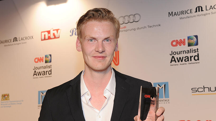 Claas Relotius mit dem CNN Journalist Award 2014