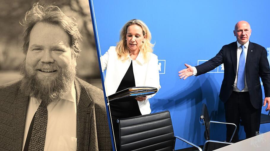 Politikredakteur Sebastian Sasse, Kai Wegner, Sarah Wedl-Wilson