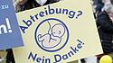 Abtreibungsgegner demonstrieren in München.
