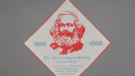 „Erinnerungstuch“ zum 150. Geburtstag von Karl Marx