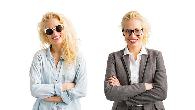 Hipster vs Business woman