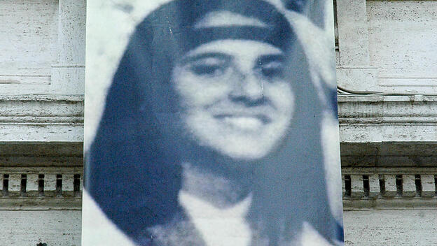 Emanuela Orlandi, Plakat mit dem Bild der 1983 verschwundenen vatikanischen Staatsbürgerin