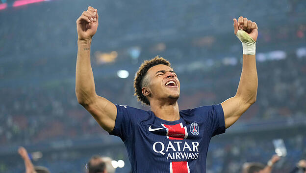 Désiré Doué nach dem Championsleague-Finale in München