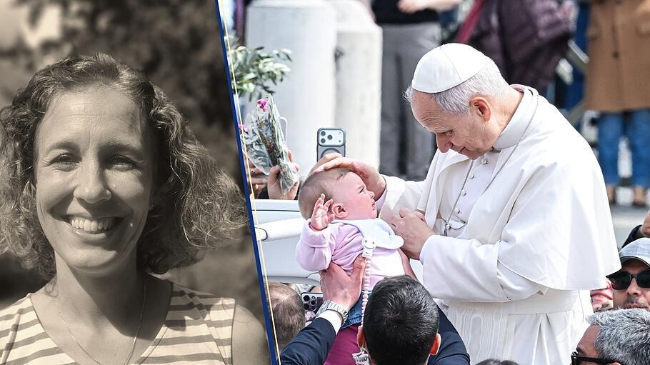 Papst Leo mit Kindern auf dem Petersplatz