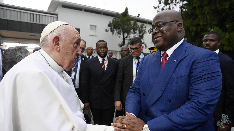 Franziskus mit Felix Tshisekedi