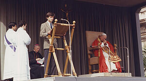 Johannes Paul II und Martin Rothweiler
