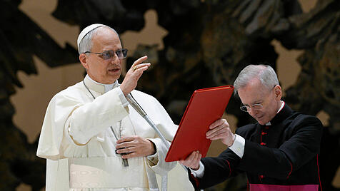 Papst Leo XIV. bei Audienz vor Journalisten