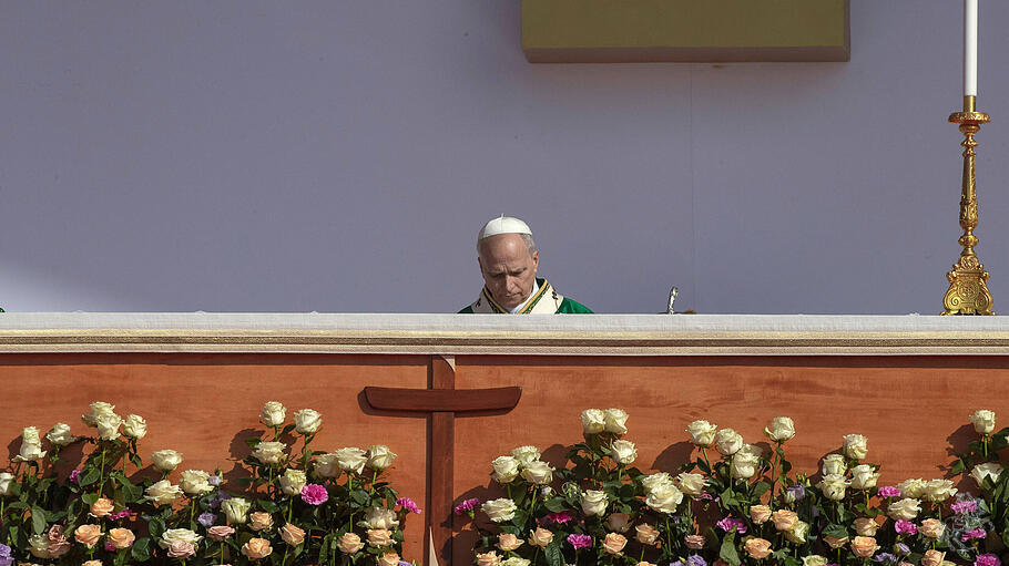Papst Leo bei der Messe mit den Jugendlichen