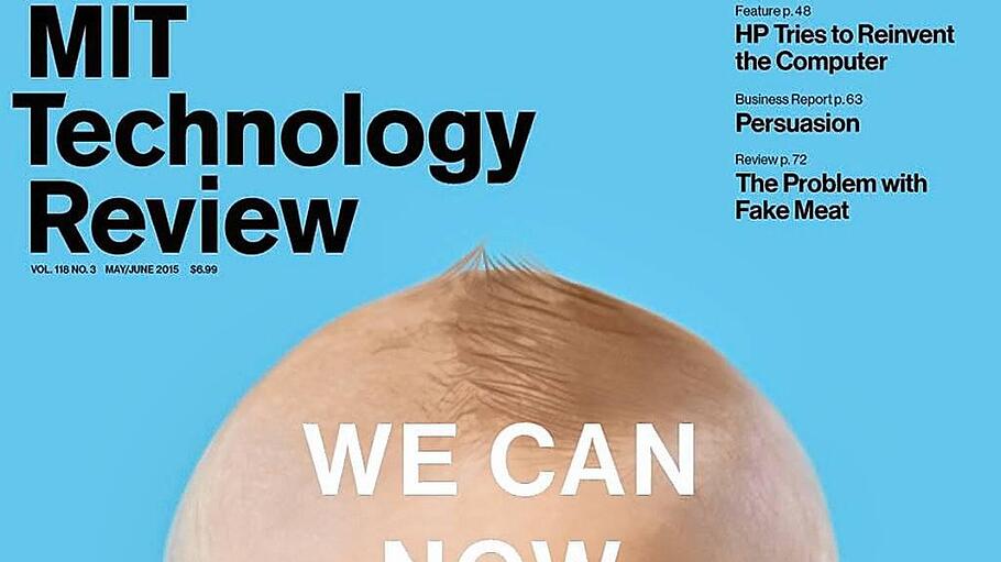 Titelseite der MIT: "Nun können wir die Menschheit nach unseren Vorstellungen modifizieren."