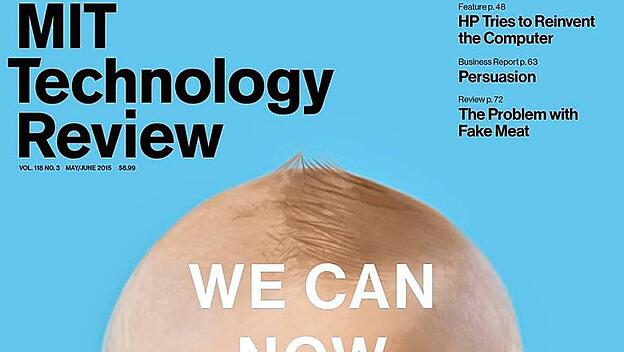 Titelseite der MIT: "Nun können wir die Menschheit nach unseren Vorstellungen modifizieren."