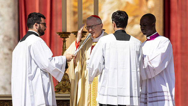 Pietro Parolin bei der Messe am Barmherzigkeitssonntag