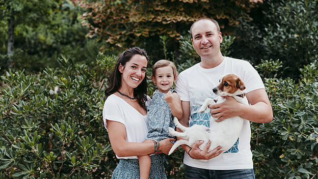 Familie mit Hund