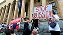 Demonstranten in Georgien