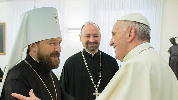 Hilarion Alfejew und Papst Franziskus