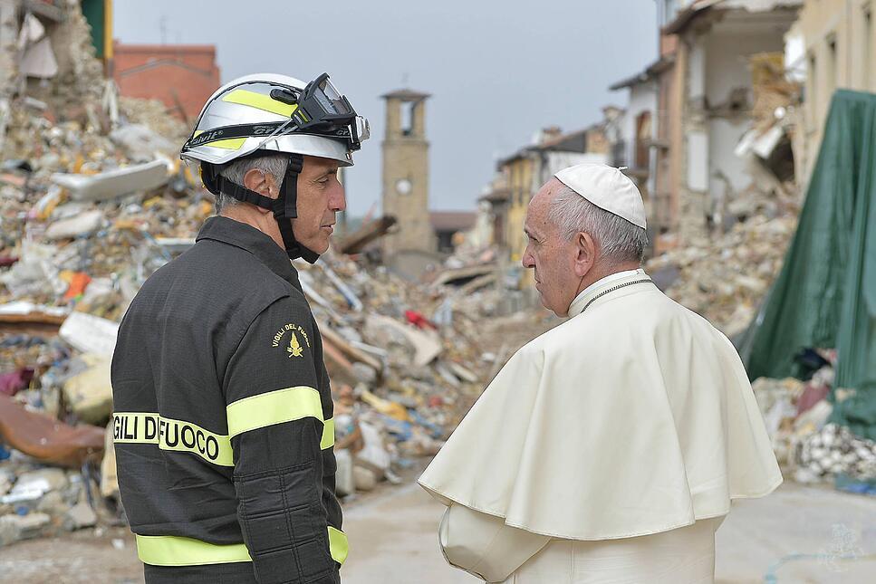 Papst Franziskus in Amatrice