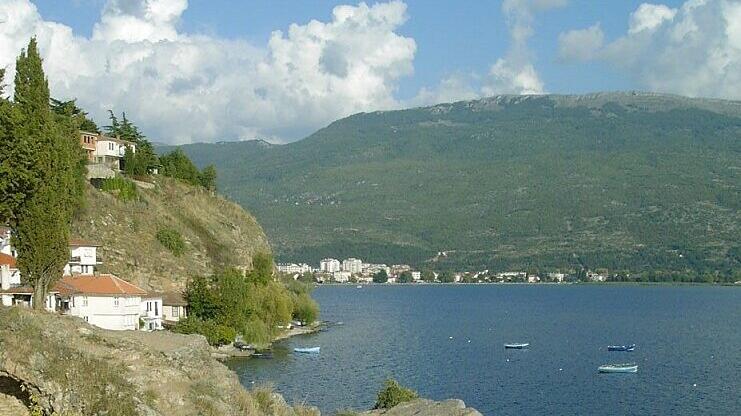 Ohridsee zwischen Albanien und Mazedonien