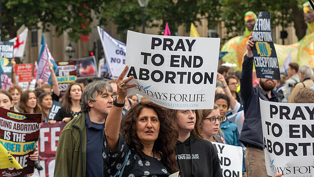 Demonstration gegen Abtreibung in London